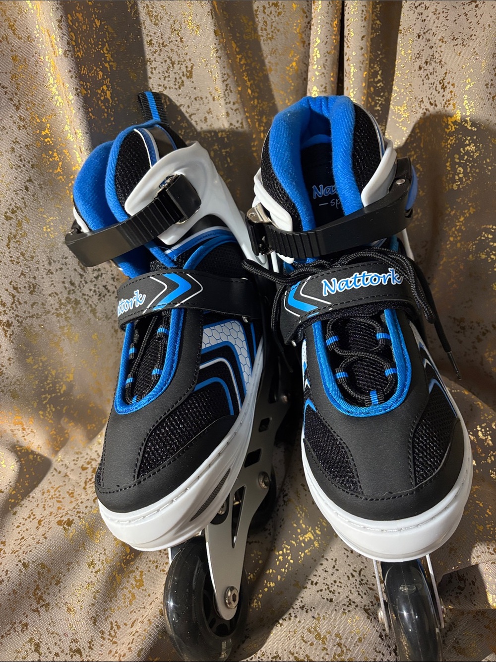 Youth Adjustable Inline Skates in Black and Blue - Picture 2 of 4